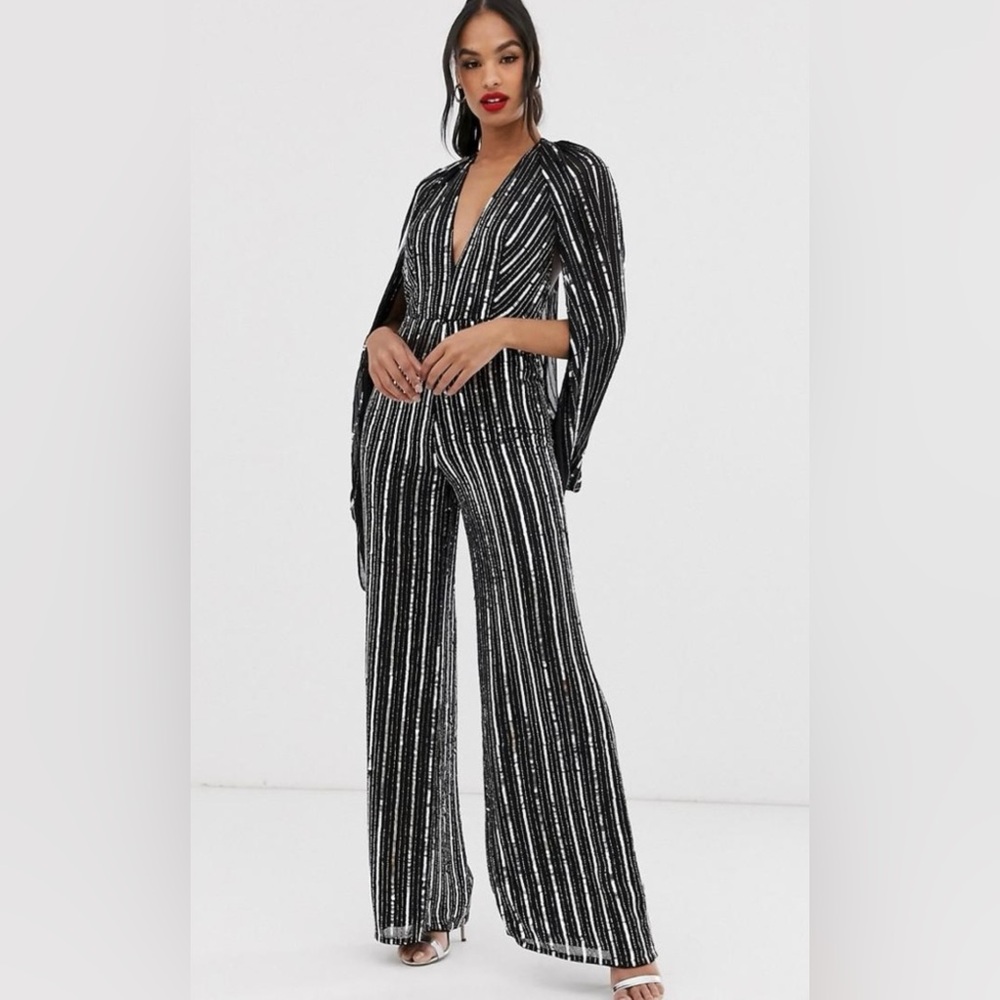 ⭐️ASOS EMBELLISHED JUMPSUIT WITH CAPE⭐️